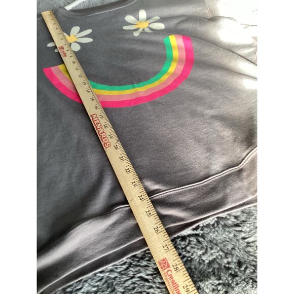 Natural life boho comfy retro casual smiley face sweatshirt with pockets small - Picture 9 of 9